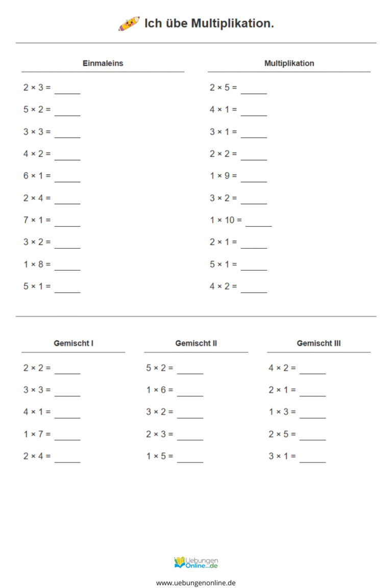 Mathe 2. Klasse Multiplikation: Einfach & Effektiv Üben