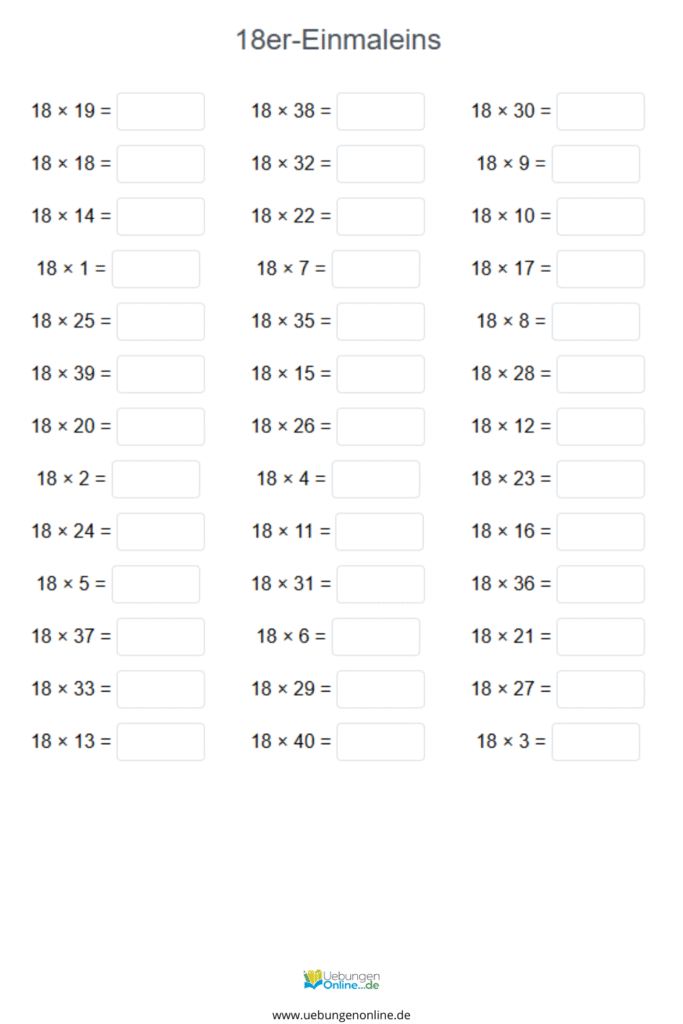 18 er reihe