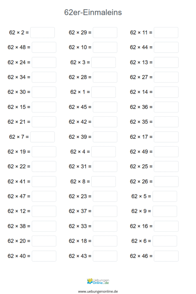 62 er reihe