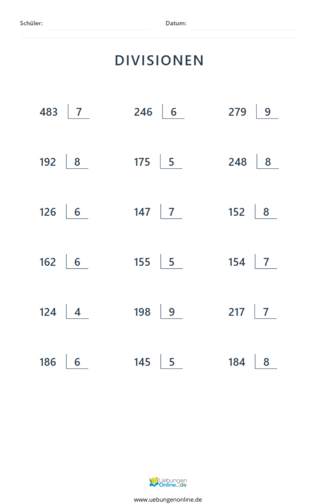 arbeit mathe klasse 2 division