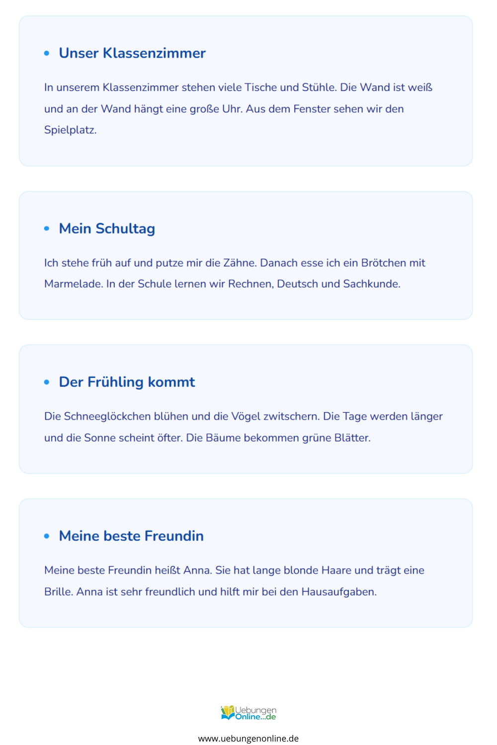 Diktat 2 Klasse – Übungen & Arbeitsblätter