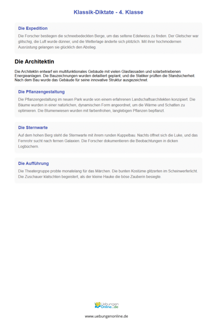 diktat 4. klasse pdf