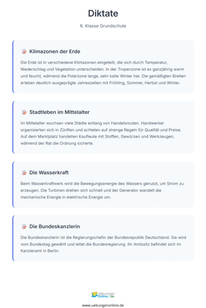diktat nominalisierung klasse 6
