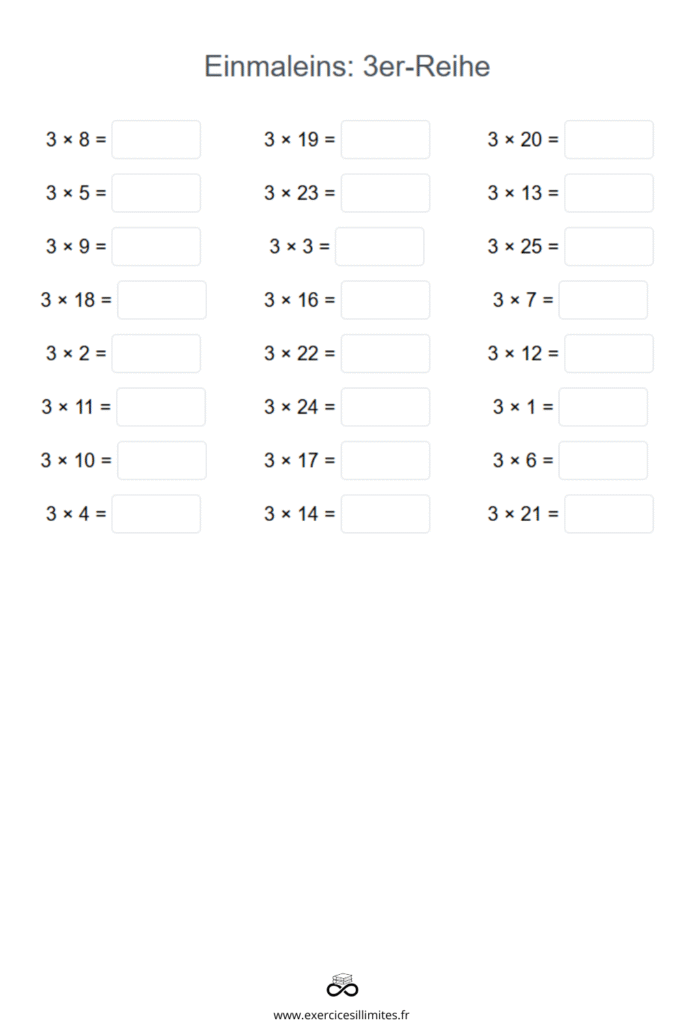 einmaleins 3er reihe