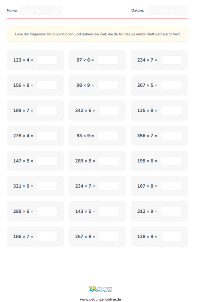 halbschriftliche multiplikation klasse 4