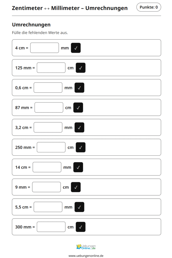 längen grundschule klasse 3
