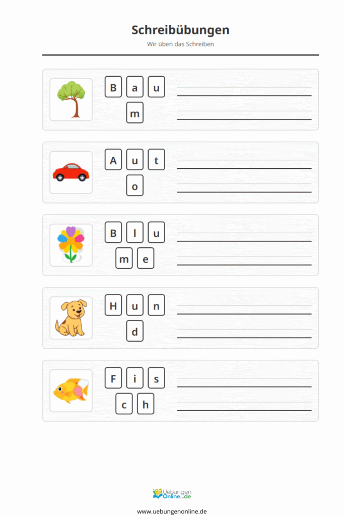 1 klasse schreiben lernen