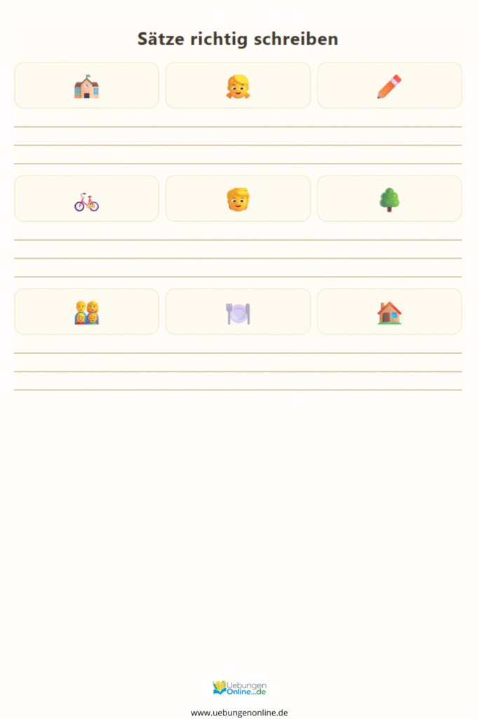 3. klasse sätze schreiben