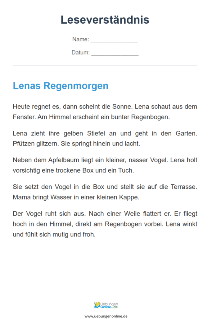 leseübung 1. klasse