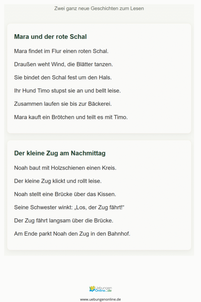 leseübung 2. klasse