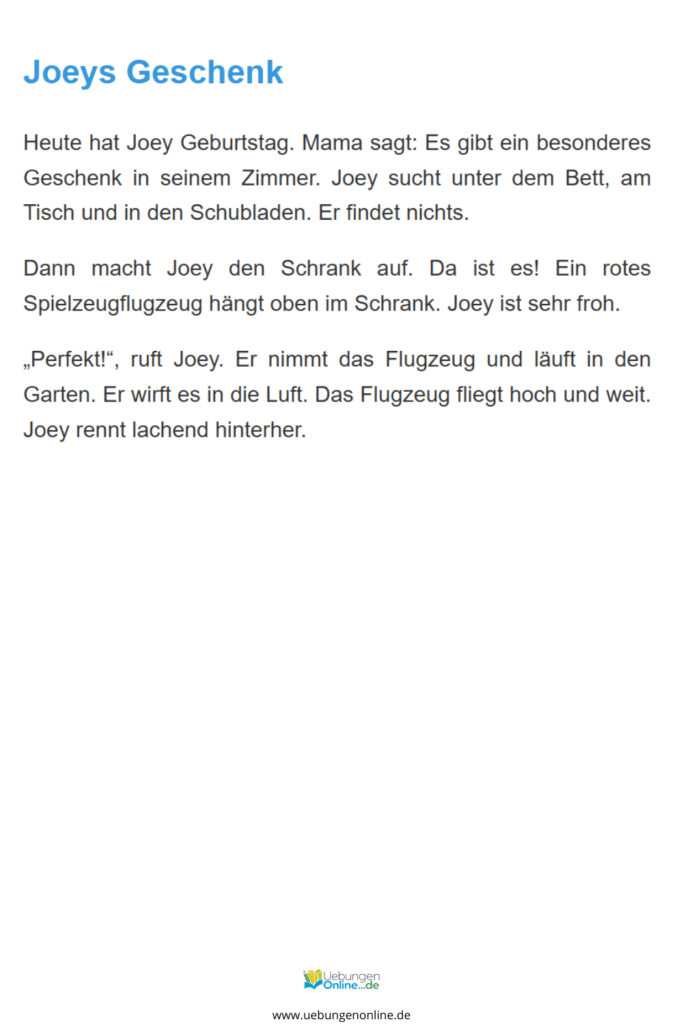 leseübungen 1 klasse online kostenlos