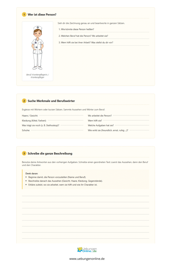 personenbeschreibung 4 klasse beispiel