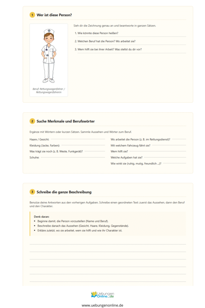 personenbeschreibung 5 klasse gymnasium