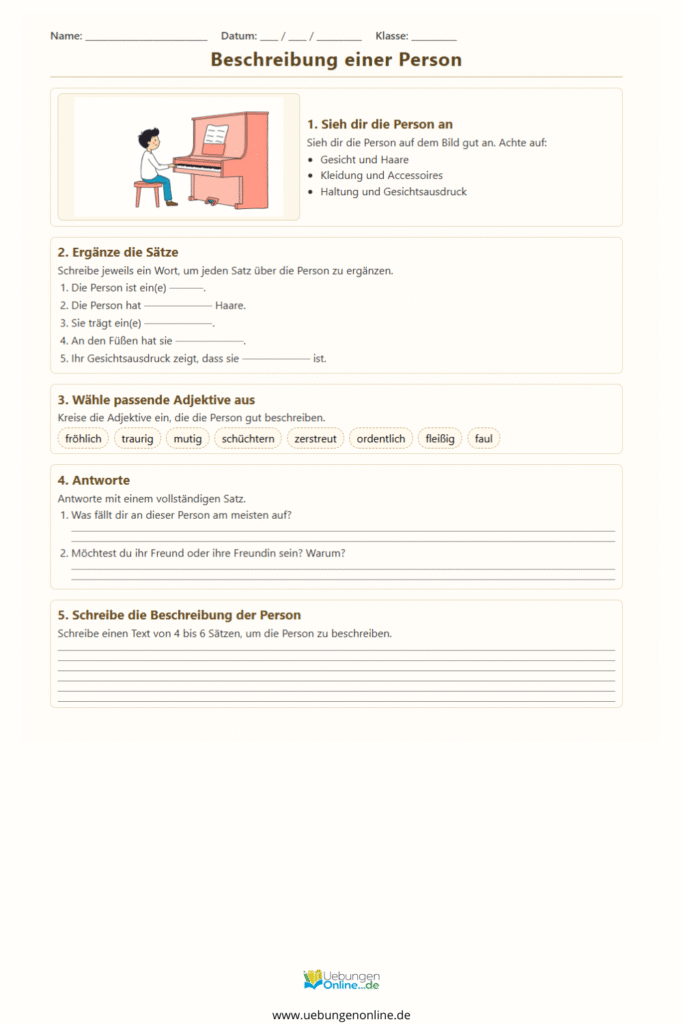 personenbeschreibung klasse 3