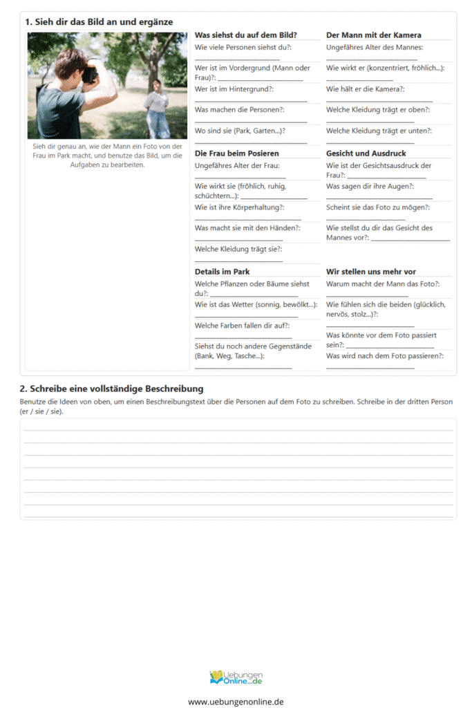 personenbeschreibung klasse 6 pdf