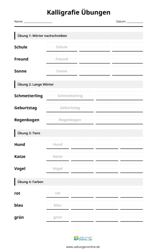 schreiben lernen 2 klasse